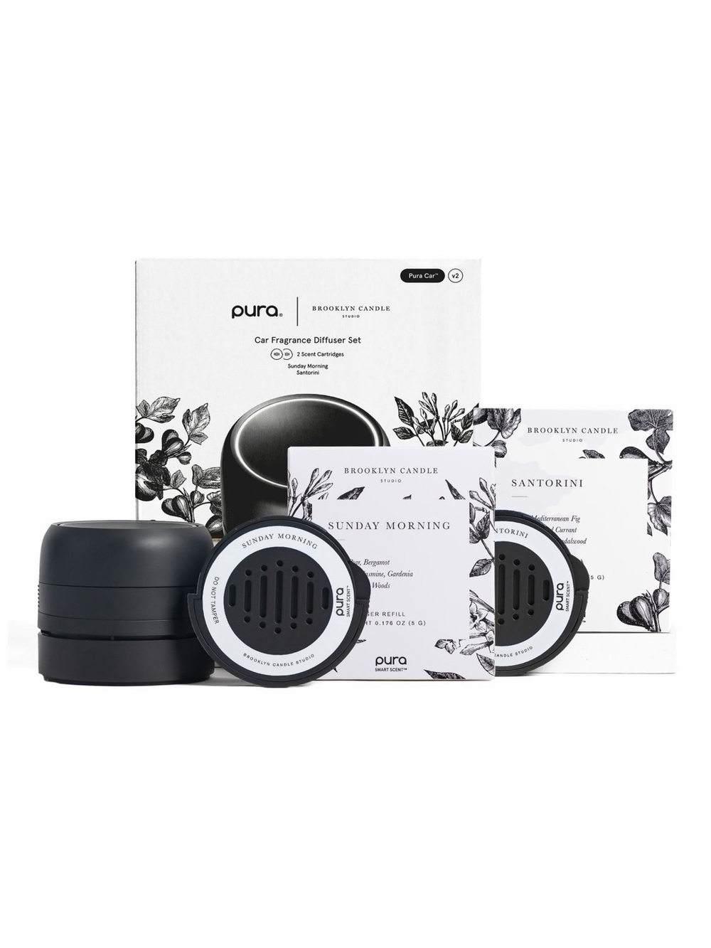 Pura Brooklyn Candle Studio Car Fragrance Diffuser Set
